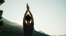 woman doing yoga